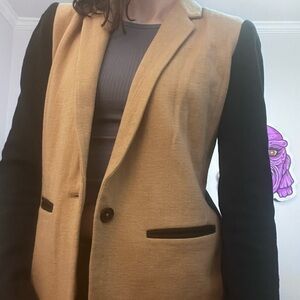 Tan and black J. Crew blazer